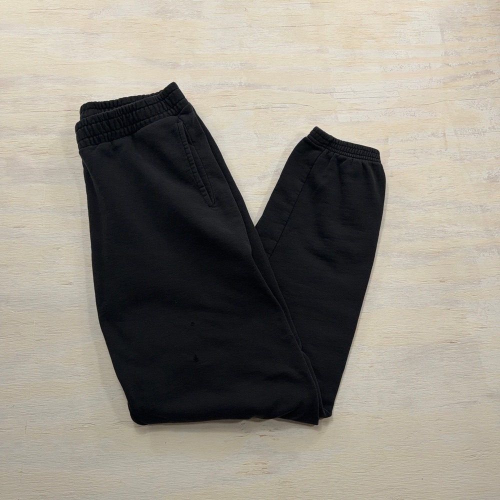 American Tall Sweatpants Joggers Elastic Waist Pockets Black Mens Large Tall